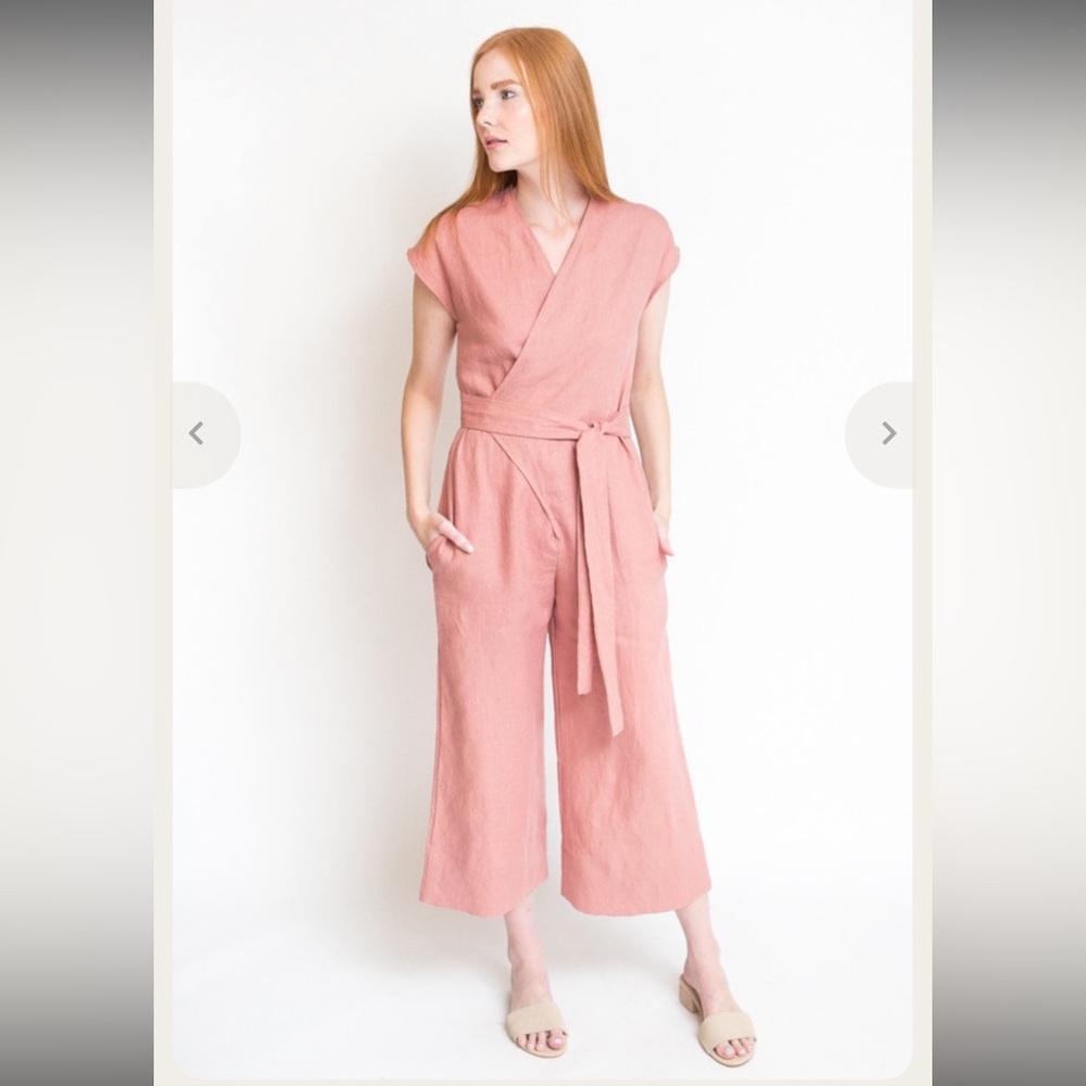 Lauren Winter Rose Wraparound Jumpsuit - Sz M